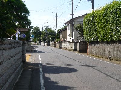 道路に続く注連縄