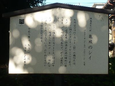 亀城のシイ案内看板